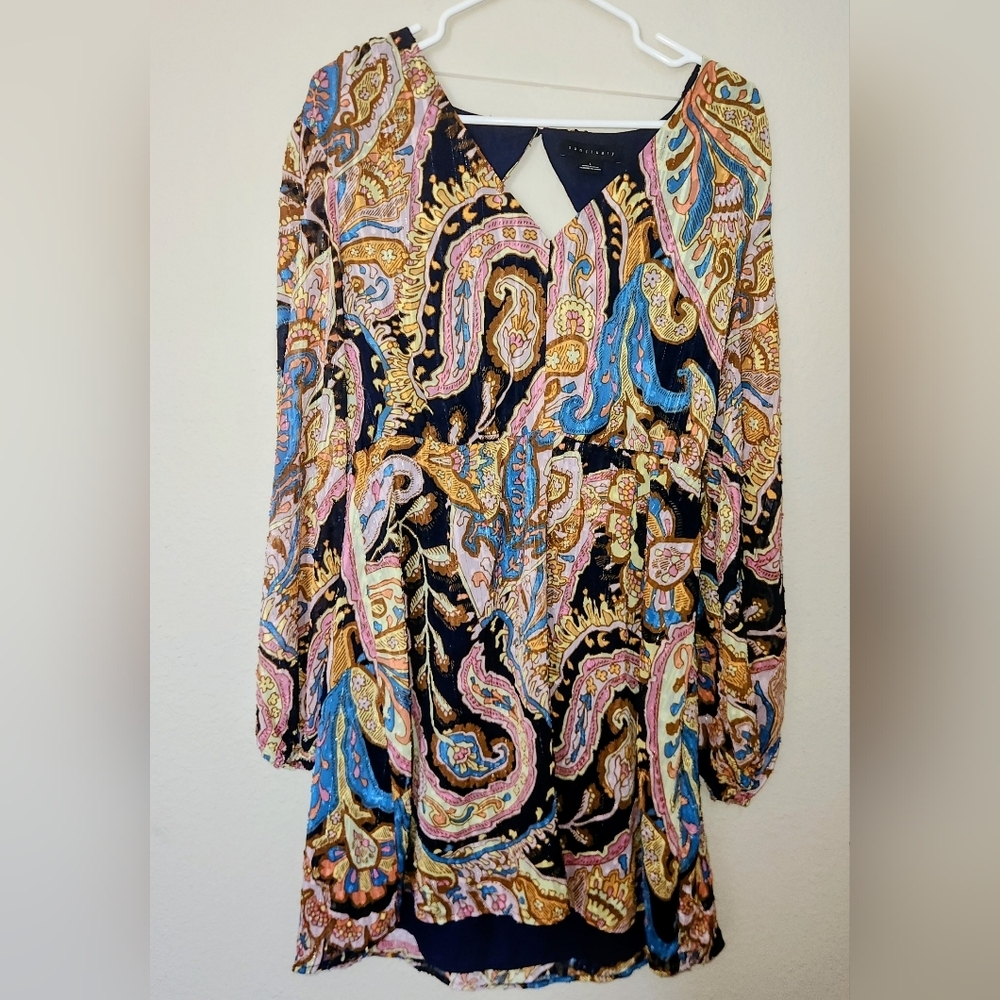 Sanctuary Paisley V-neck Dress Size Large